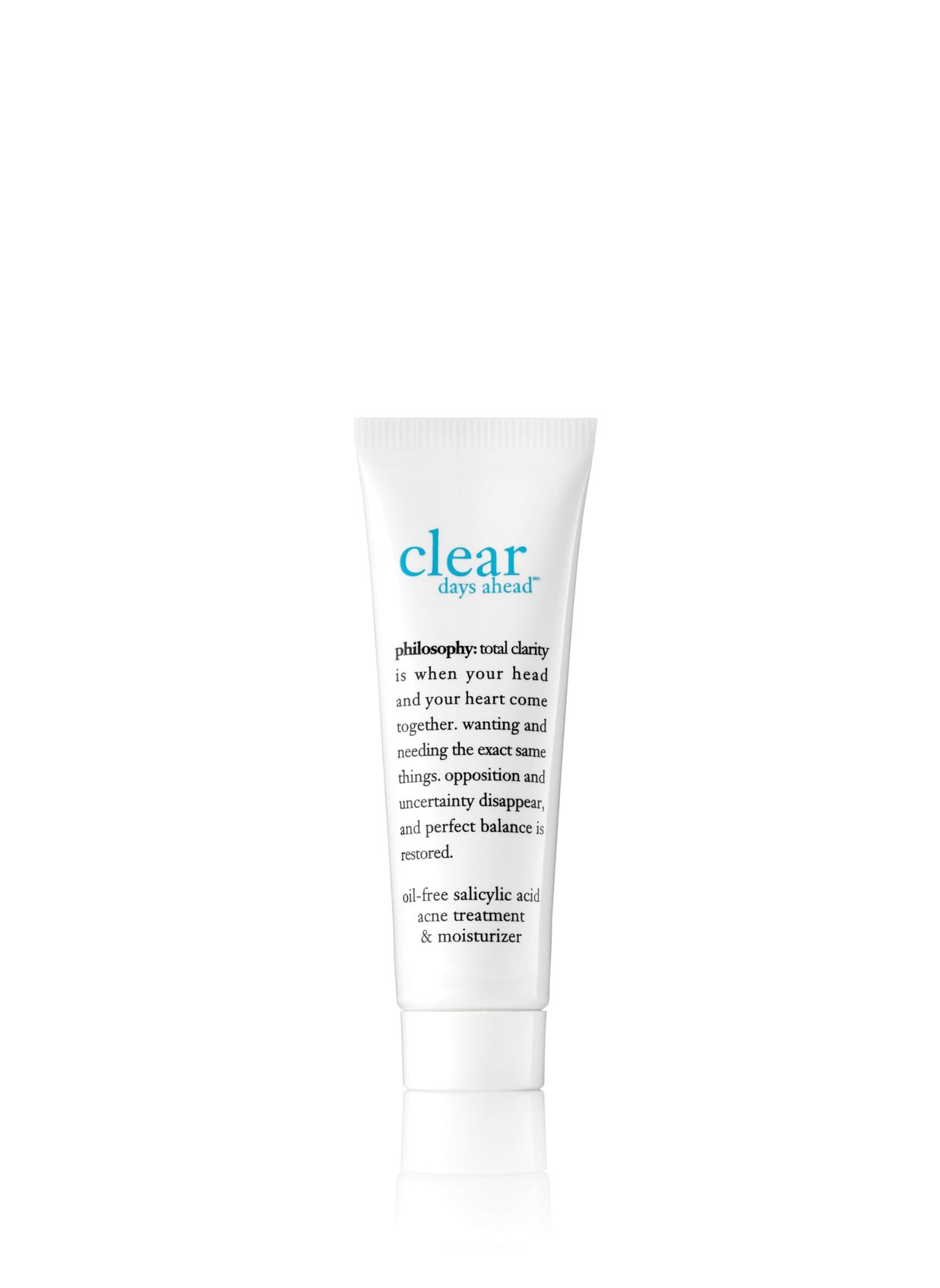 philosophy clear days ahead oil-free acne treatment & moisturizer - face moisturizer with salicylic acid - effectively reduces breakouts - 2 fl oz