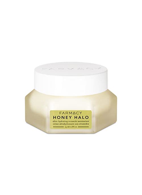 Farmacy Ceramide Face Moisturizer - Honey Halo Hydrating Facial Moisturizer for Dry Skin - Plumps, Soothes + Restores Skin with Potent Ceramides + Buckwheat Honey for a Dewy, Healthy Glow (25ml)