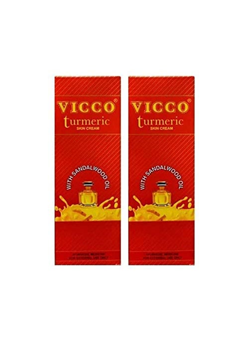 Vicco Turmeric Skin Cream with Sandalwood Oil -70g X 2 Pack