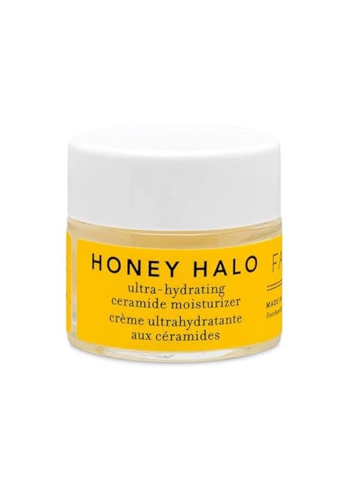 Farmacy Ceramide Face Moisturizer - Honey Halo Hydrating Facial Moisturizer for Dry Skin - Plumps, Soothes + Restores Skin with Potent Ceramides + Buckwheat Honey for a Dewy, Healthy Glow (9ml)