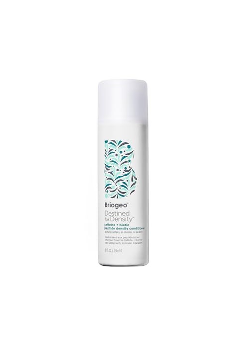 Briogeo Destined For Density Caffeine + Biotin Peptide Density Conditioner, Increases Hair Thickness and Density for Fine or Thinning Hair, Vegan, Cruelty-Free, 8 fl oz