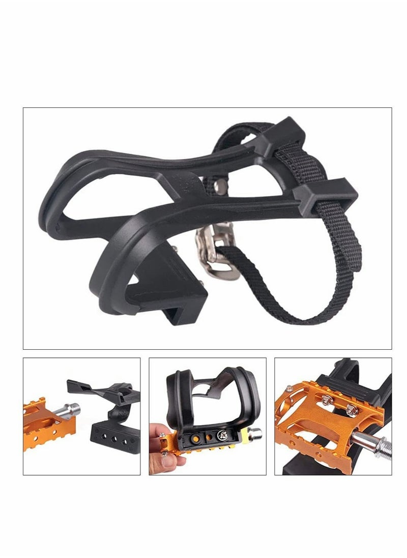 Bicycle Foot Pedal Straps Bicycle Pedal Toe Clip for Exercise Bike Spin Bike And Outdoor Bicycles 1 Pairs