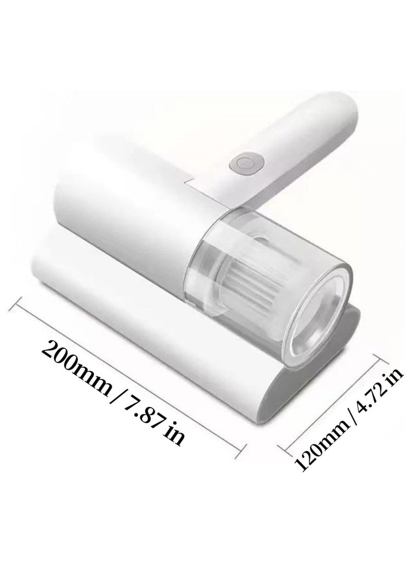 Portable Bed Vacuum Cleaner 12KPa Handheld Deep Mattress Vacuum Cleaner with Strong Suction, High-Frequency Double Beat Cordless Dust Vacuum Remover Cleaning Machine for Mattresses, Sofas, Carpets