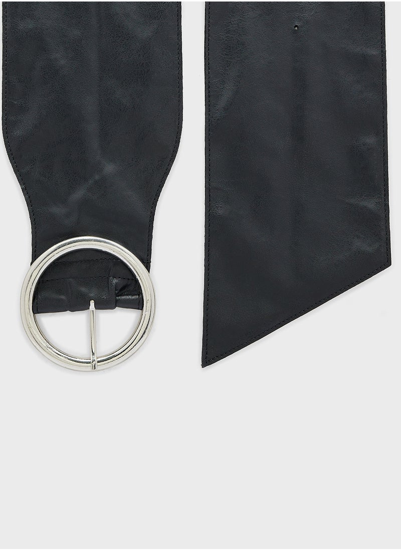 Soft Round Buckle Belt