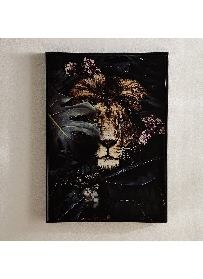 Fossel Lion Framed Picture - 50x70x3 cm