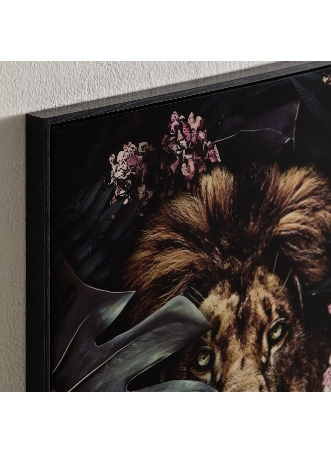 Fossel Lion Framed Picture - 50x70x3 cm