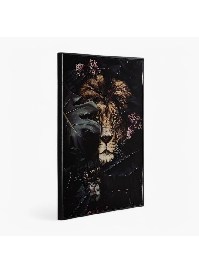 Fossel Lion Framed Picture - 50x70x3 cm