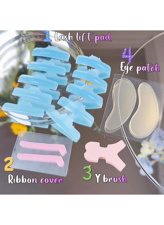 Lash Lift Shields U Curl Eyelash Perm Rod 5 Size Korean Lifting Pads For Perm And Tint Soft Perming Rods Make Easier Lash Curling Round Lami Lamination Rollers Lift Lashes Up Like Lash Extension