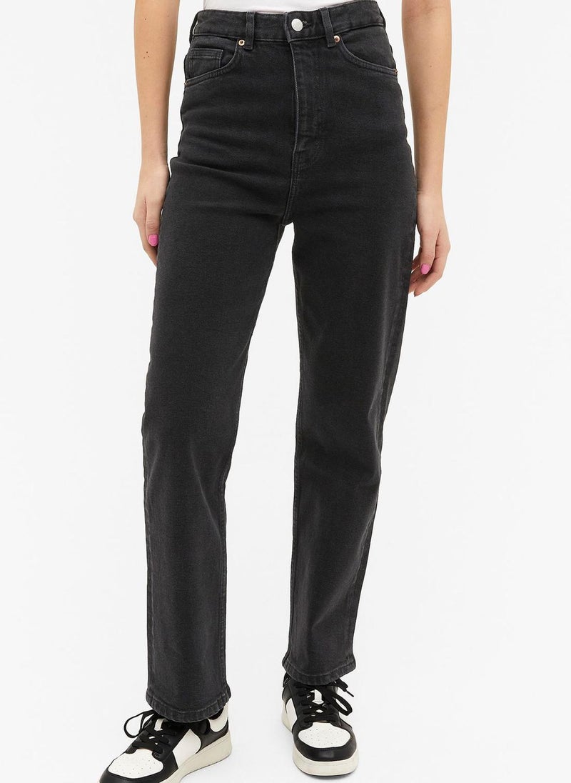 High Waist Straight Jeans