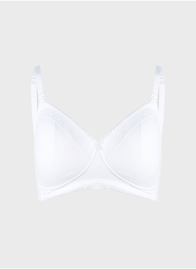 2 Pack Maternity Lace Trim Nursing Bras