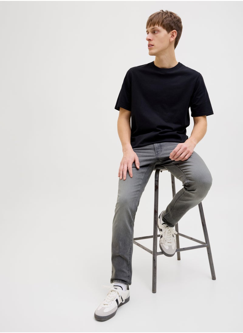 Jrebluke Jjcraft Stright Fit Light Wash Jeans