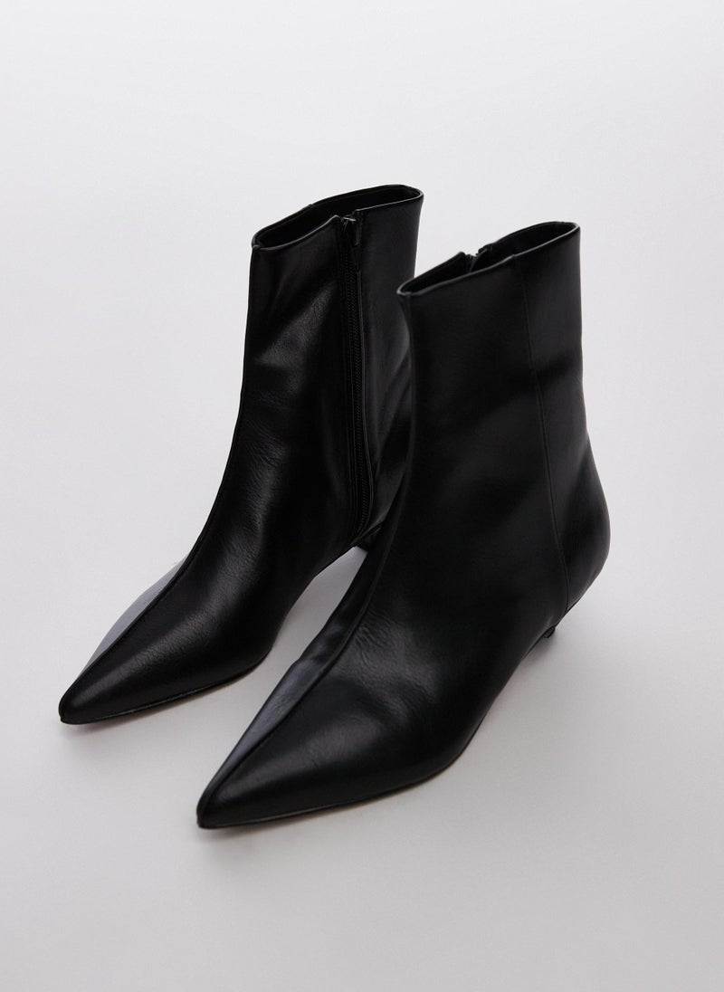 Mid Heel Ankle Boots