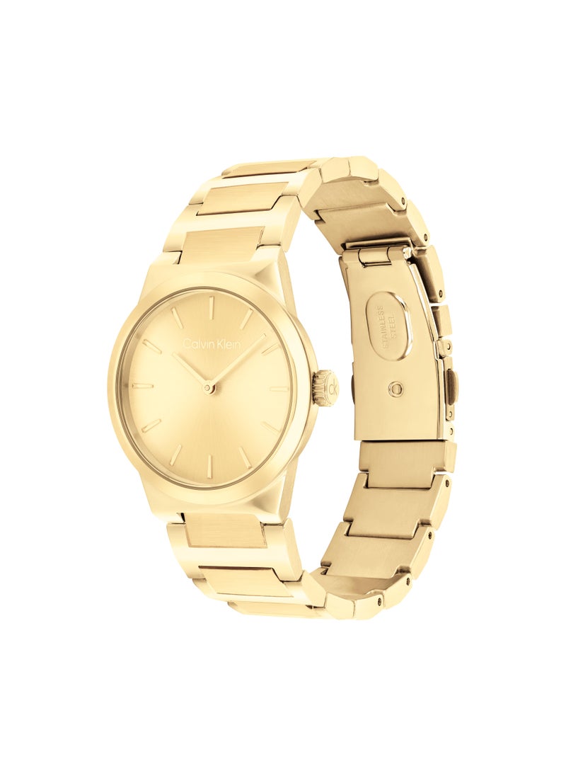 Linear Elegance Steel Strap Analog Watch
