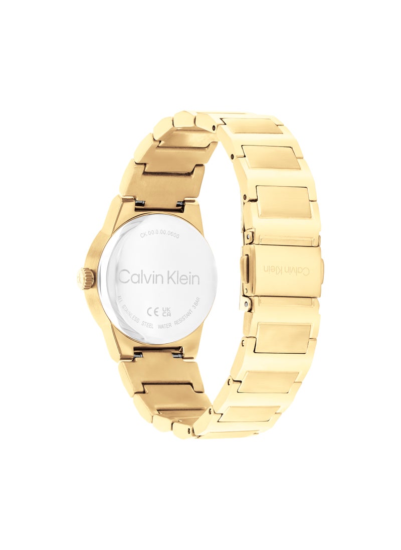Linear Elegance Steel Strap Analog Watch