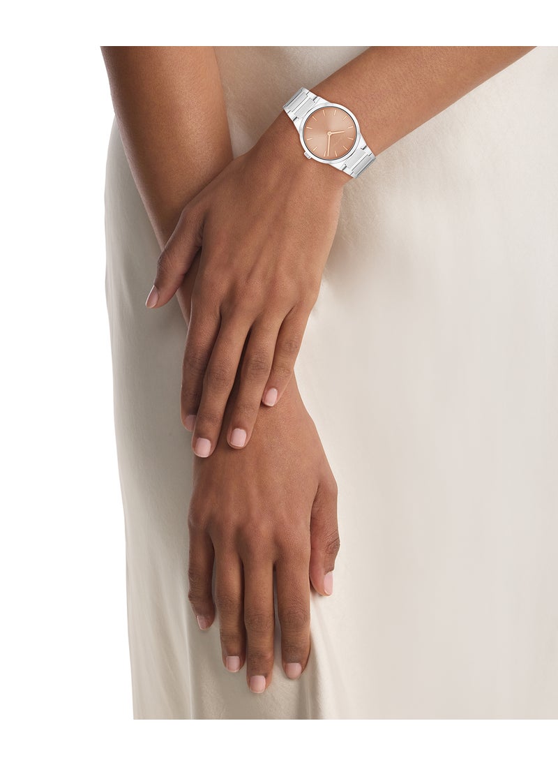 Linear Elegance Steel Strap Analog Watch