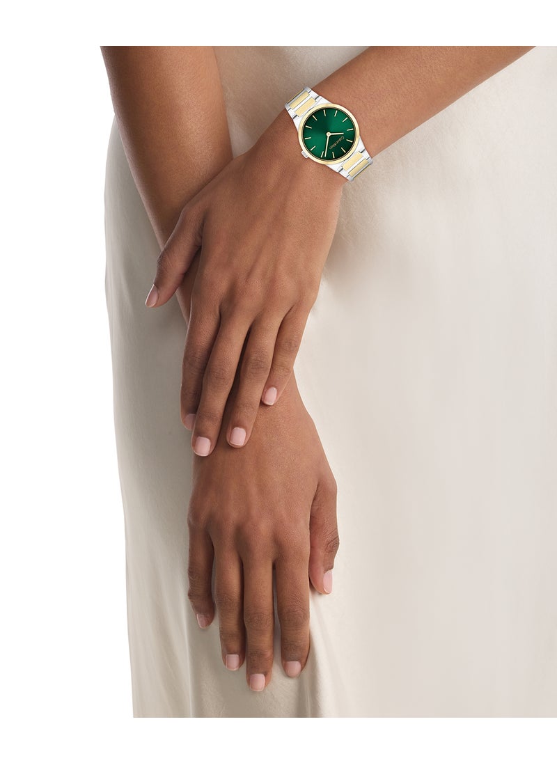Linear Elegance Steel Strap Analog Watch