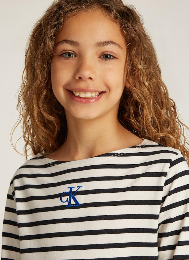 Kids Boatneck Stripe T-Shirt