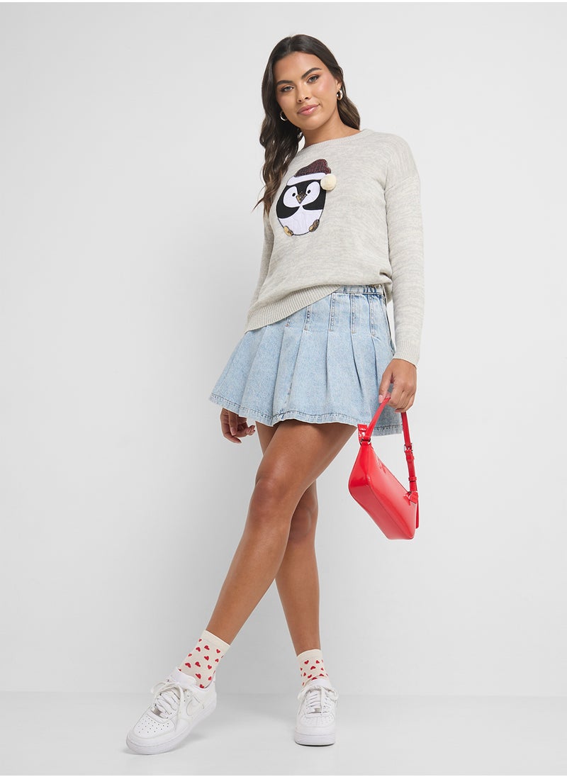 Penguin Applique Sweater