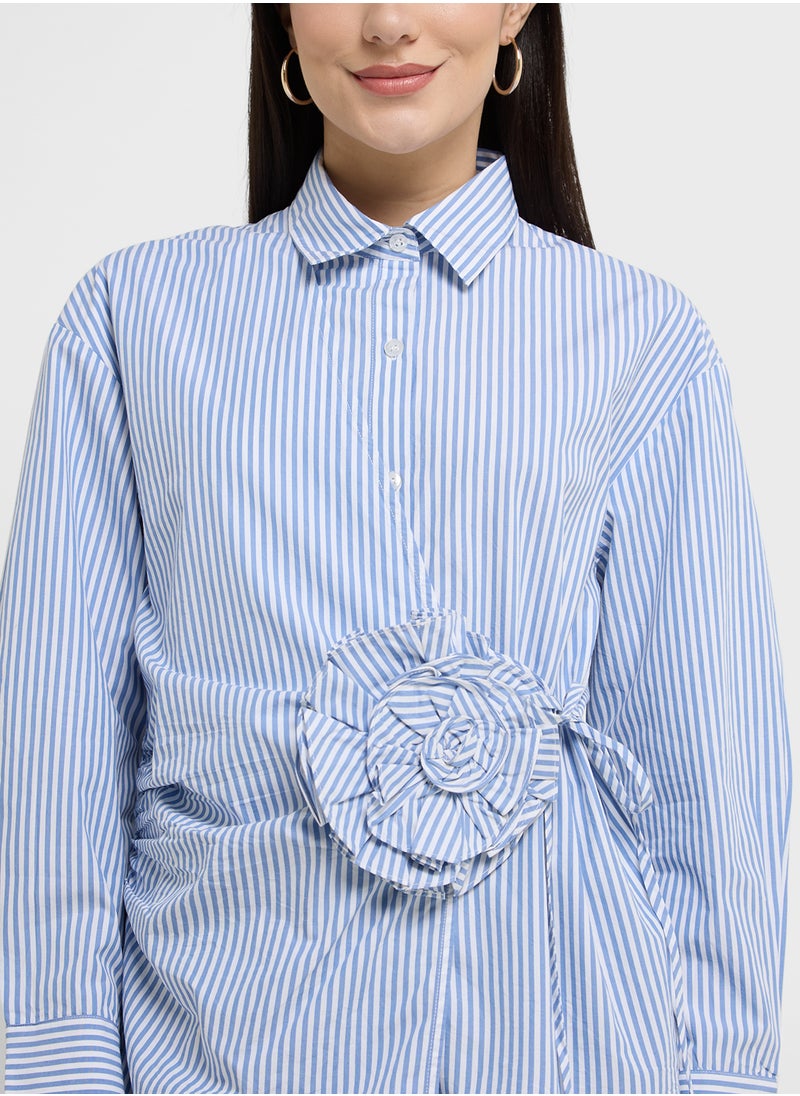 Cambria Cot Stripe Corsa Shirt