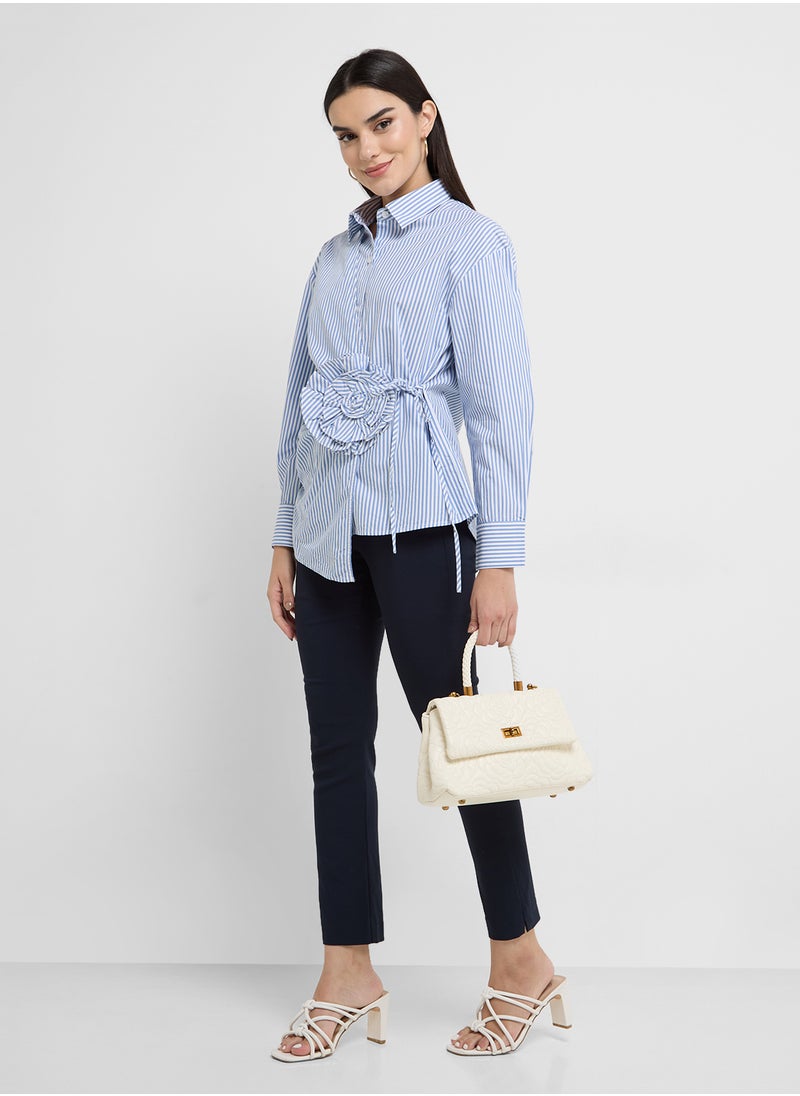 Cambria Cot Stripe Corsa Shirt