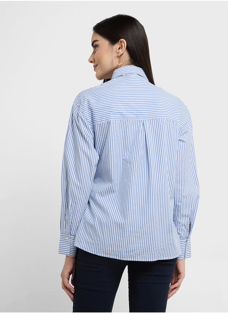 Cambria Cot Stripe Corsa Shirt