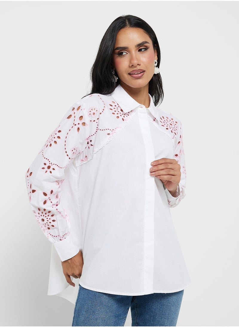 Cambria Cotton Embroidered Top