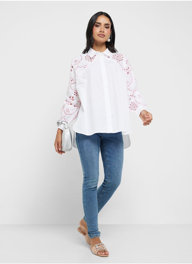Cambria Cotton Embroidered Top