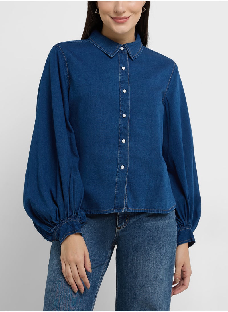Zaves Chambray Slv Shirt