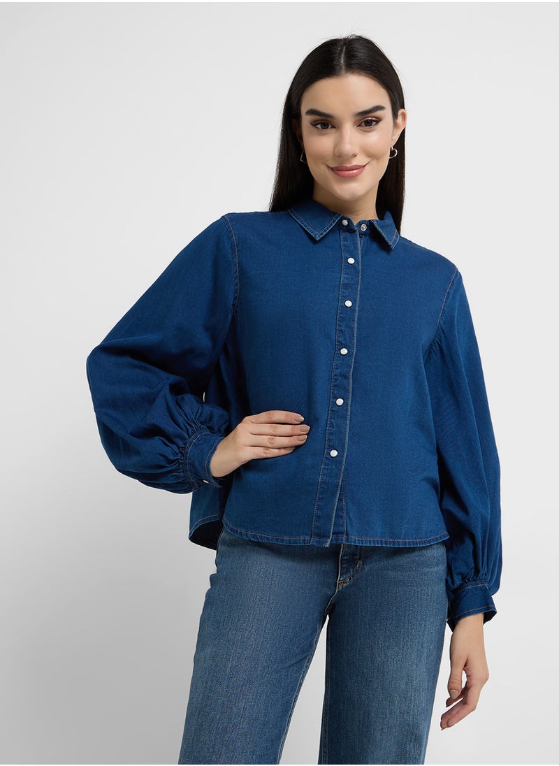 Zaves Chambray Slv Shirt