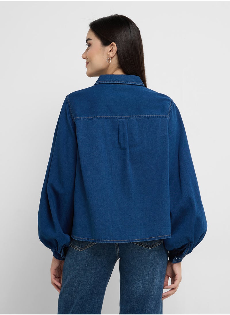 Zaves Chambray Slv Shirt