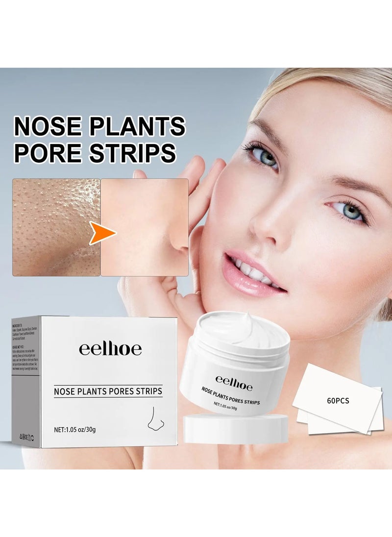 Nose Plants Pore Strips, Deep Cleaning And Shrink Pores, Absore Grease, Remove Blackheads Nose Patch 30g