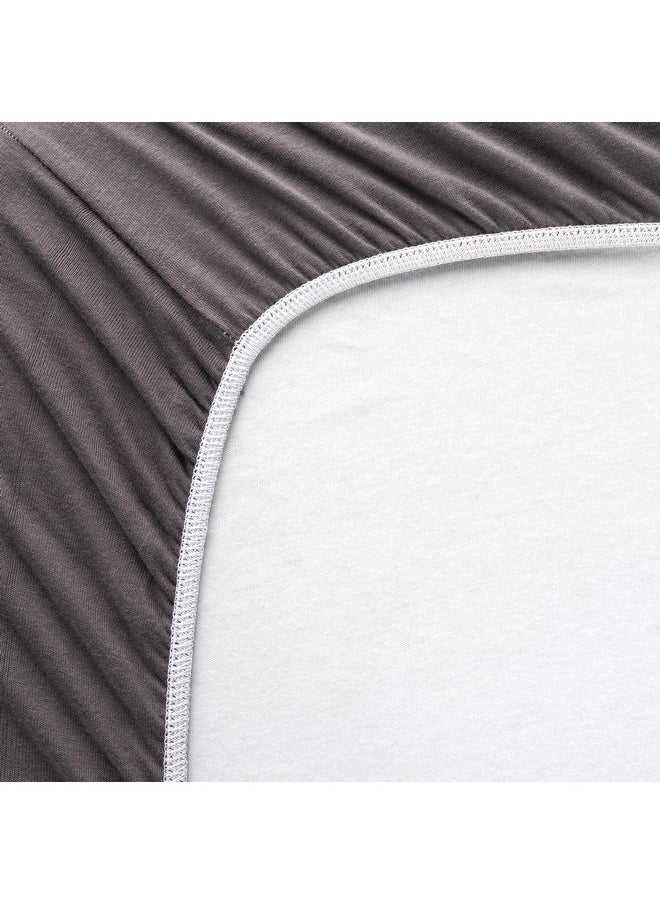 SheetWorld Fitted Pack N Play (Graco Square Playard) Sheet - Dark Grey Jersey Knit- Made In USA