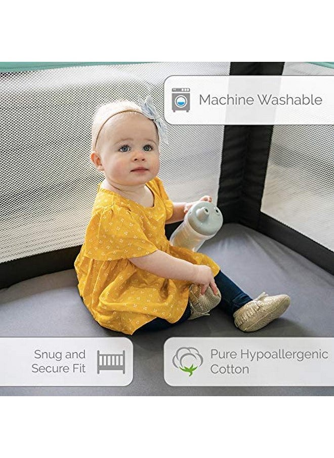 SheetWorld Fitted Pack N Play (Graco Square Playard) Sheet - Dark Grey Jersey Knit- Made In USA