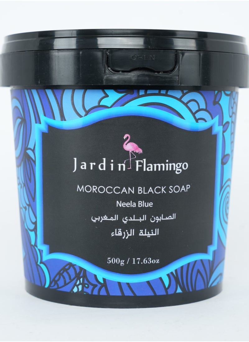 Moroccan Black Soap 500g - Neela Blue