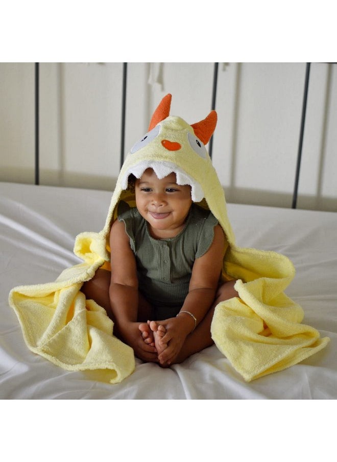 Yikes Twins, Children's Hooded Towel Yellow Monster, Unisex Toddler, Kids