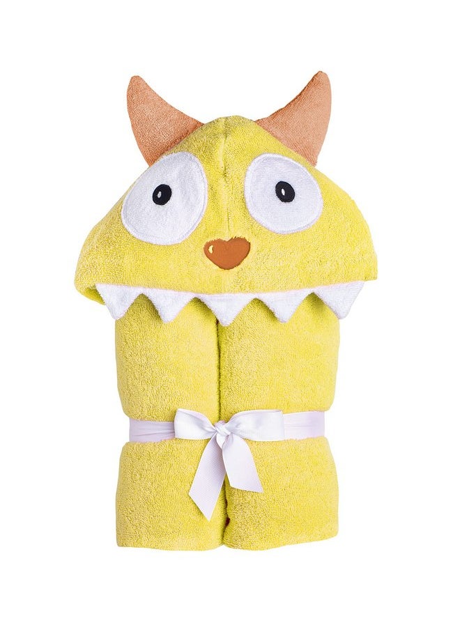Yikes Twins, Children's Hooded Towel Yellow Monster, Unisex Toddler, Kids