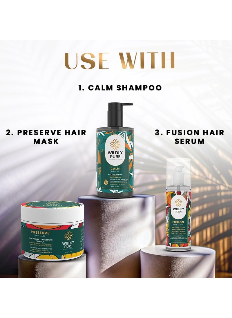 Natural Anti Dandruff Shampoo|Nasturtium, Piroctone Olamine, Niacinamide & Biotin| 72% Less In Dandruff In 3 Wash| Regulates Sebum, Chemical Free| 300Ml