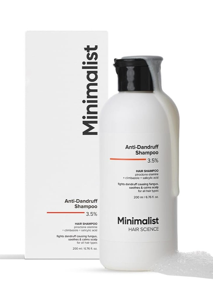 Anti-Dandruff Shampoo | With Salicylic Acid, Climbazole & Piroctone Olamine | Remove Flakes, Soothes Itchy Scalp & Reduces Dandruff | Sulphate-Free | Fragrance-Free| 200 ml