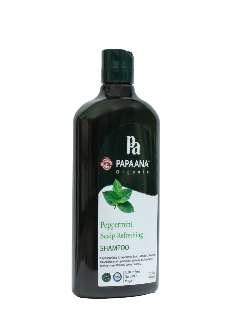 Peppermint Scalp Refreshing Shampoo with Shea Butter – 400ml, Refreshing & Soothing Treatment for Healthy Scalp
