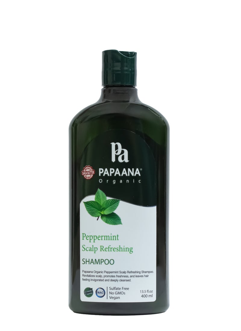 Peppermint Scalp Refreshing Shampoo with Shea Butter – 400ml, Refreshing & Soothing Treatment for Healthy Scalp