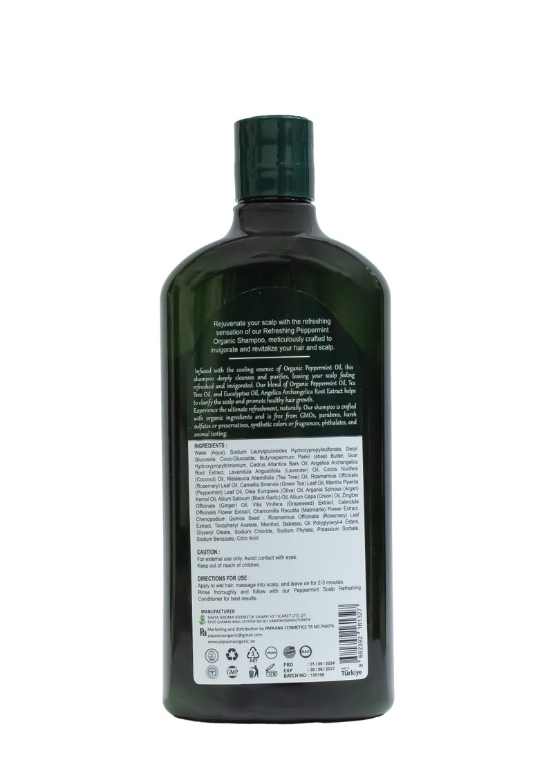 Peppermint Scalp Refreshing Shampoo with Shea Butter – 400ml, Refreshing & Soothing Treatment for Healthy Scalp