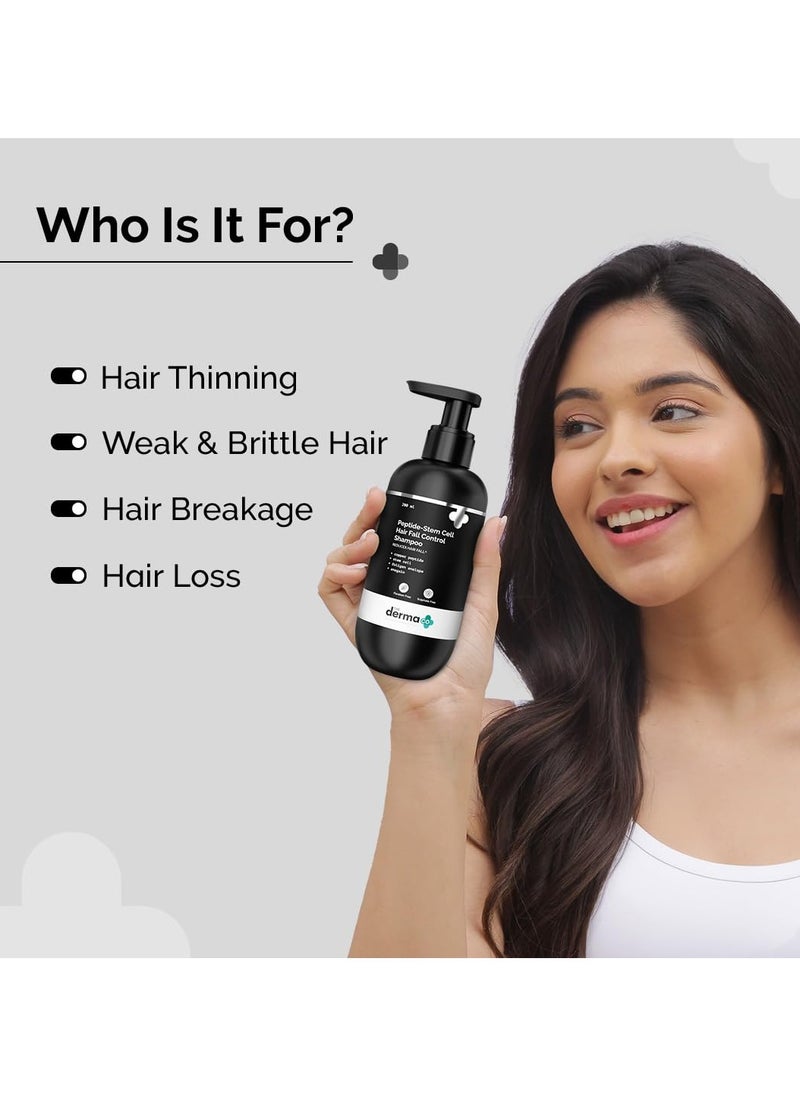 Peptide- Stem Cell Hair Fall Control Shampoo | Paraben & Sulphate Free | Reduces hair fall and breakage | Improves Scalp health - 200 ml