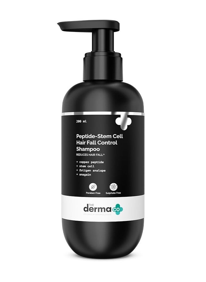 Peptide- Stem Cell Hair Fall Control Shampoo | Paraben & Sulphate Free | Reduces hair fall and breakage | Improves Scalp health - 200 ml