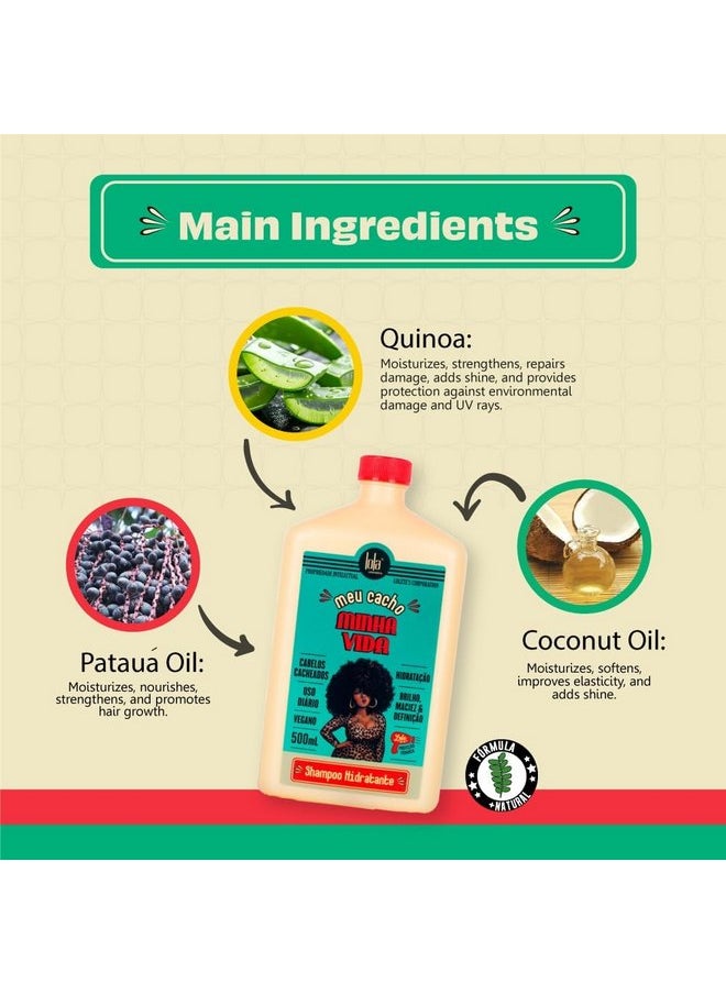 Lola From Rio - Meu Cacho Minha Vida - Hydrating Shampoo For Defined, Soft, Vibrant Curls, Nourishing, Mousturizing, Paraben, Sulfate-free 16.9 Fl Oz