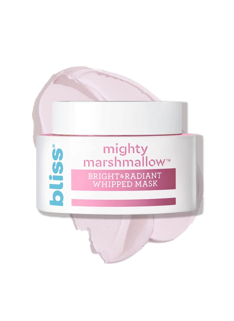 Bliss Mighty Marshmallow Bright & Radiant Whipped Mask - Brightening & Hydrating Face Mask - 1.7 Oz - Luminious Skin - Clean - Vegan & Cruelty-Free - All Skin Types