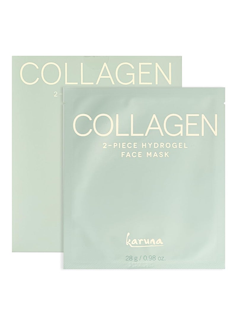 Karuna Skin - COLLAGEN Face Mask Sheets, Hydrogel 2-Piece Facial Mask, Age-Defying, Hydrating, Rejuvenating & Moisturizing Skin Care Essential That Targets Fine Lines & Wrinkles, 1 Pack