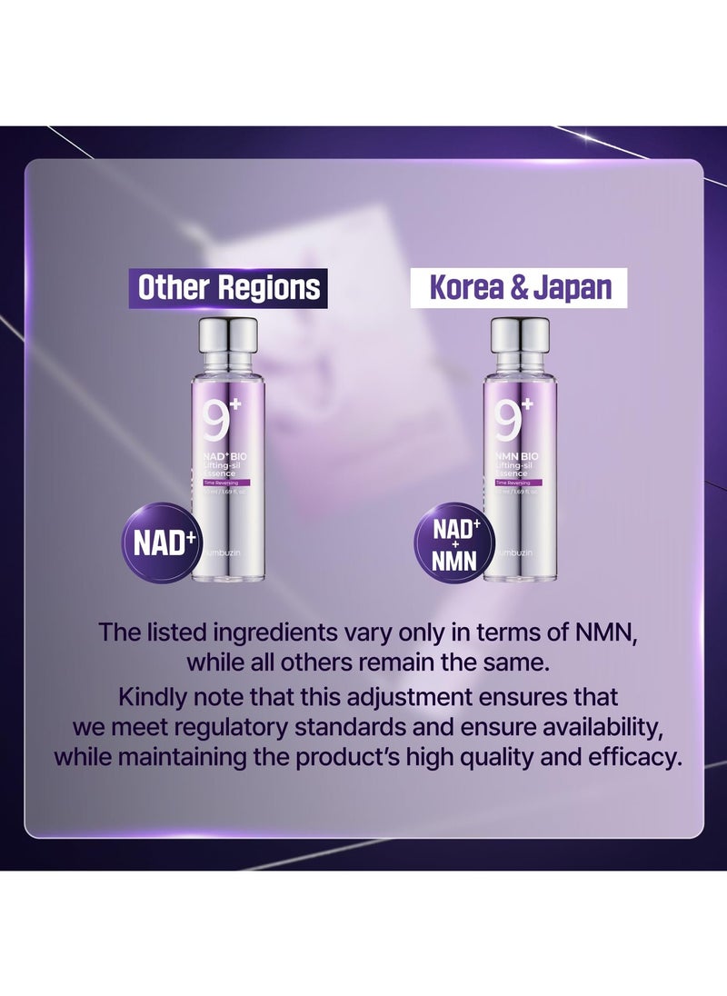 numbuzin No.9 Essence  NAD+ BIO Lifting-sil Essence  Lifting, Firming, Wrinkles, Fine Lines, Elasticity  Peptides, NAD+ Serum for Aging, Dull Skin 1.69 fl. oz.