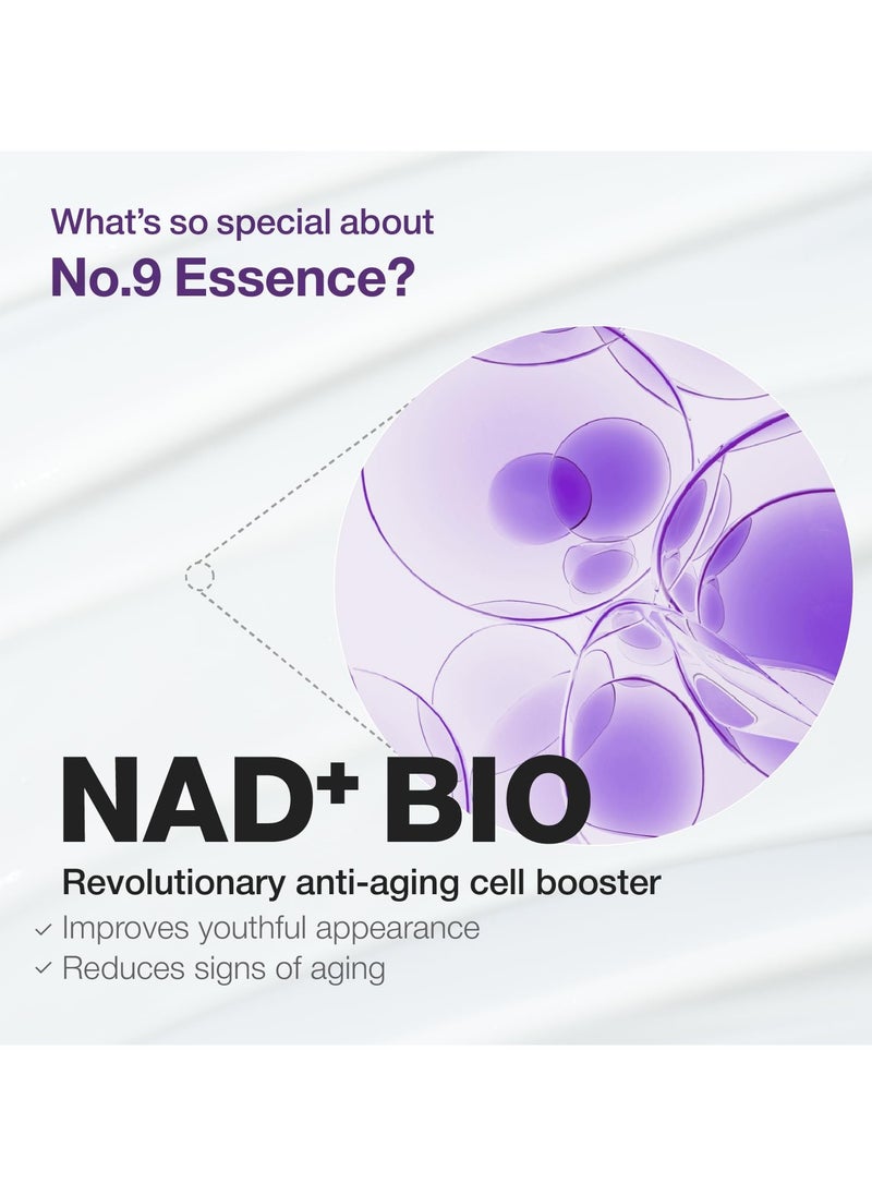 numbuzin No.9 Essence  NAD+ BIO Lifting-sil Essence  Lifting, Firming, Wrinkles, Fine Lines, Elasticity  Peptides, NAD+ Serum for Aging, Dull Skin 1.69 fl. oz.