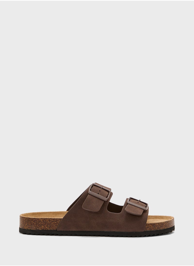 Comfy Footbed Double Strap Flat Sandal