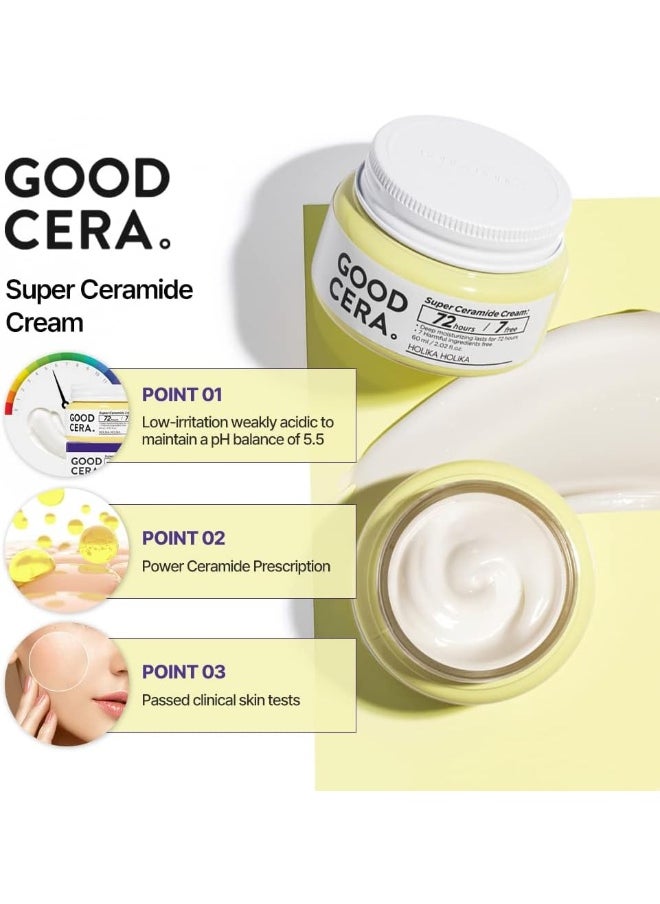 [] Good Cera Super Ceramide Cream 2.03 Fl.Oz. (60Ml) - 72 Hours Long Lasting Moisturizing Facial Cream, Hypoallergenic Ph5.5 Ceramide Cream For Sensitive And Dry Skin